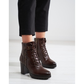 Genți de damă cu dantelă pe postul Shelovet maro 1