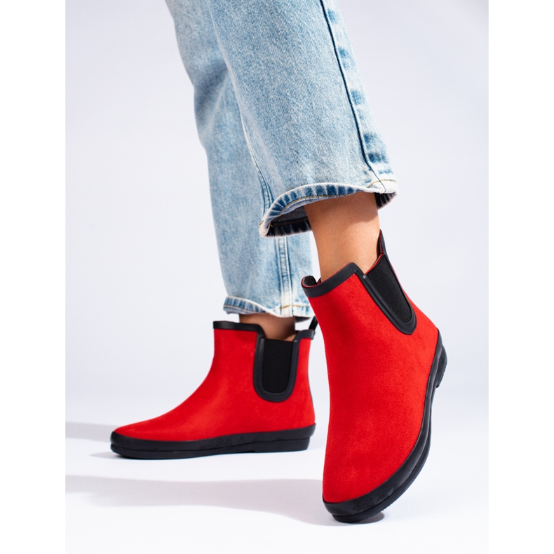 W. Potocki Cizme de cauciuc de piele intoarsa rosii de la Potocki roșu 1