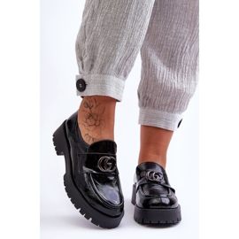 Laura Messi Pantofi Dama Piele Cu Decorat Black Rosefalls negru 1