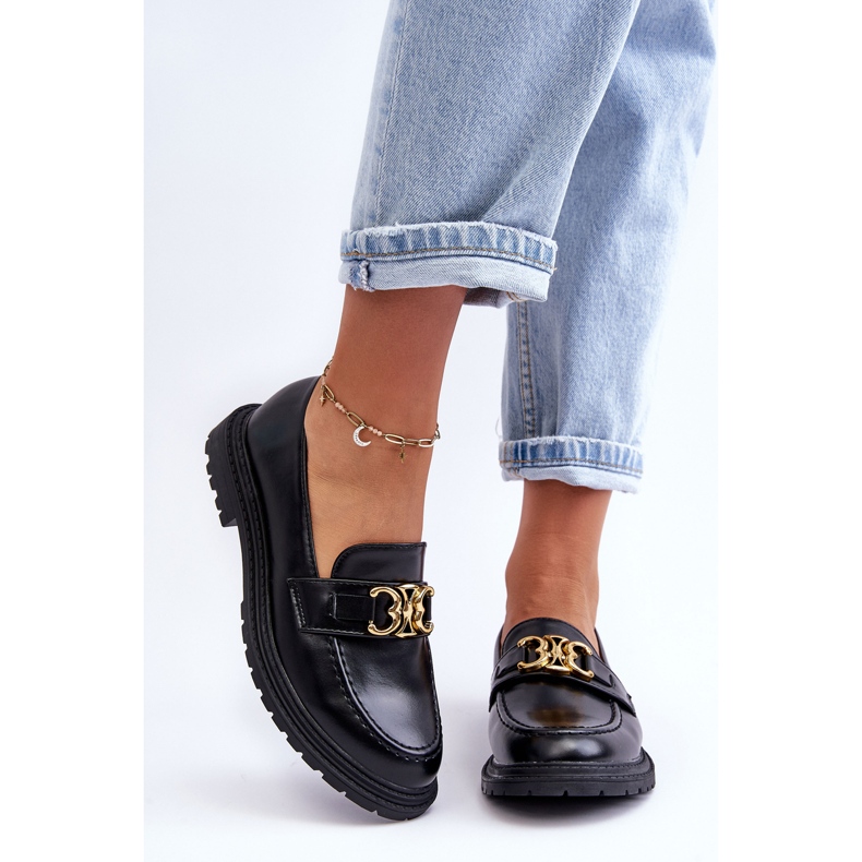 PS1 Mocasini cu toc plat de dama Negri Sincias negru 2 PS1 Mocasini cu toc plat de dama Negri Sincias negru 2