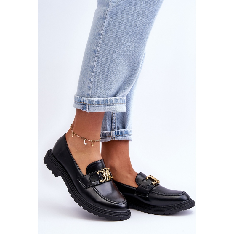 PS1 Mocasini cu toc plat de dama Negri Sincias negru 1 PS1 Mocasini cu toc plat de dama Negri Sincias negru 1