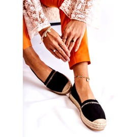 S.Barski Espadrile Classic Slip-On pentru Damă Cersei negru 2