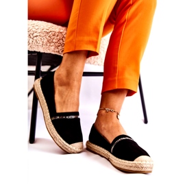 S.Barski Espadrile Classic Slip-On pentru Damă Cersei negru 3