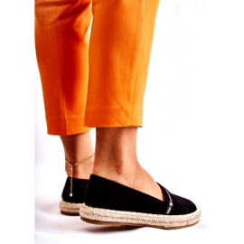 S.Barski Espadrile Classic Slip-On pentru Damă Cersei negru 4