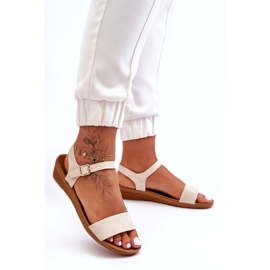 Sandale Arya Classic Low Wedge Bej 2