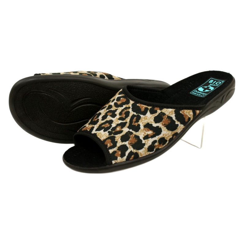 Adanex 16833 papuci dama leopard negru 4