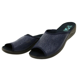 Papuci de damă Herringbone Adanex 26039 Bleumarin albastru 3
