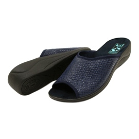 Papuci de damă Herringbone Adanex 26039 Bleumarin albastru 4