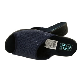 Papuci de damă Herringbone Adanex 26039 Bleumarin albastru 5