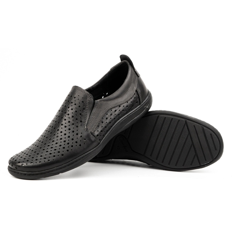 Olivier Mocasini ajurati pentru barbati pentru vara 662 negri negru 1