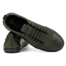 Polbut Pantofi casual barbati din piele 2121/2 kaki verde 2