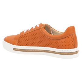 WASAK Pantofi dama adidași din piele 0675W portocaliu portocale 1 WASAK Pantofi dama adidași din piele 0675W portocaliu portocale 1