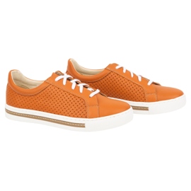 WASAK Pantofi dama adidași din piele 0675W portocaliu portocale 2 WASAK Pantofi dama adidași din piele 0675W portocaliu portocale 2