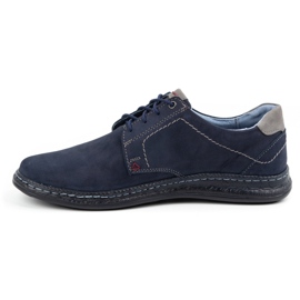 Olivier Pantofi casual barbati din piele 930MA bleumarin albastru 1