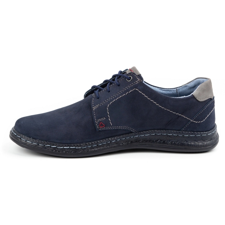 Olivier Pantofi casual barbati din piele 930MA bleumarin albastru 1