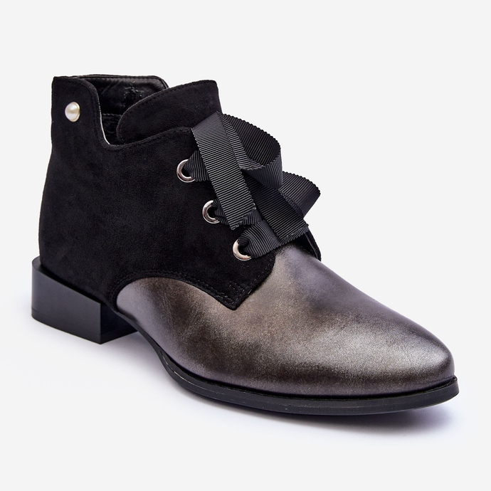 Tocuri Plate Dama Cu Siret Meroni Negru 1