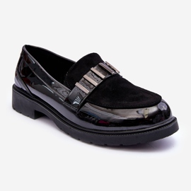 Mocasini Lacuiti Cu Decorat Negru S.Barski HY317 1