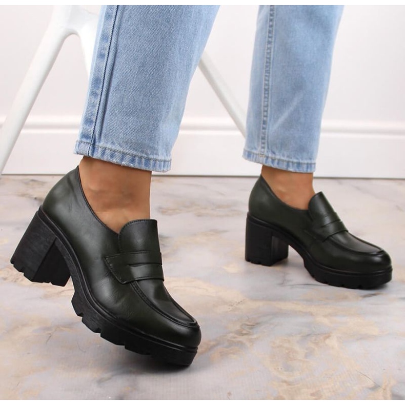 Pantofi pe post Potocki W WOL166B verde 2