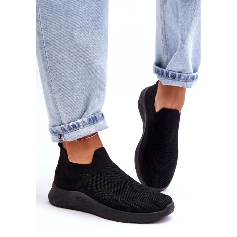 Pantofi Sport Slip-on de damă, negri Claris negru 2