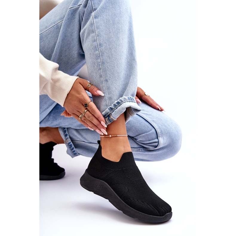 Pantofi Sport Slip-on de damă, negri Claris negru 3