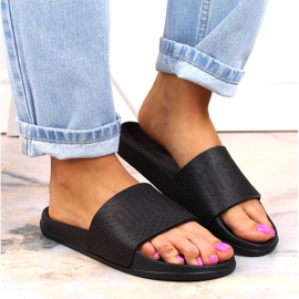 Papuci pentru tineret din spuma negru deschis Big Star MM274712 4