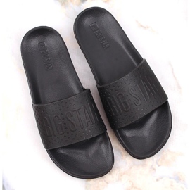 Papuci pentru tineret din spuma negru deschis Big Star MM274712 7