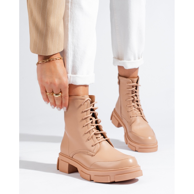 Geanta de dama bej cu siret 1