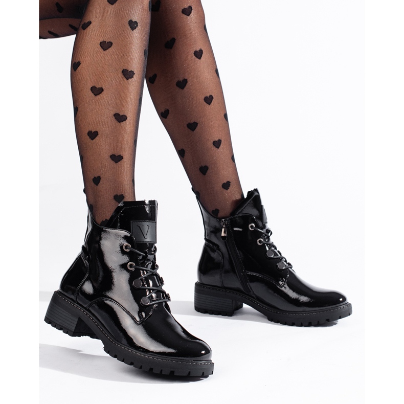 Cizme de dama lacuite negre Vinceza negru 1 Cizme de dama lacuite negre Vinceza negru 1