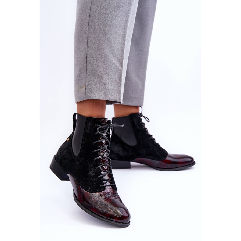 Cizme Maciejka Piele Toc Plat 06200-08 Negru 2