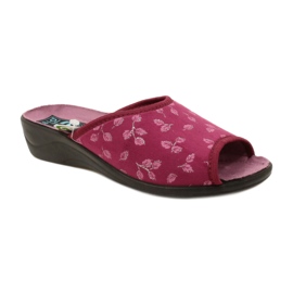 Papuci de catifea burgundy Adanex 28271 Aloe Vera roşu 1