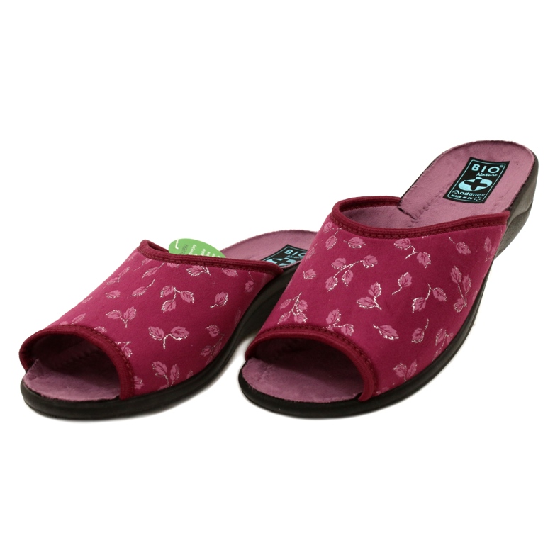 Papuci de catifea burgundy Adanex 28271 Aloe Vera roşu 3