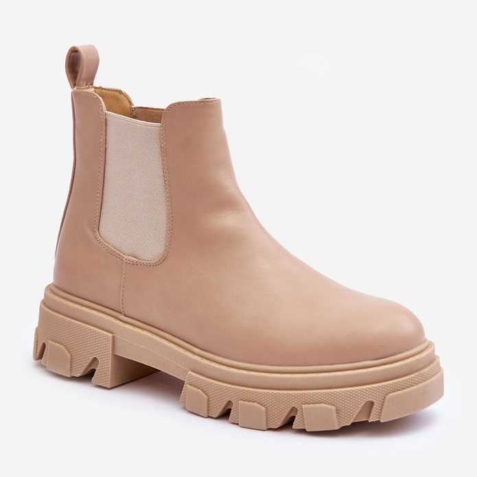 Cizme din piele Jodhpur Beige Alcanassa bej 1 Cizme din piele Jodhpur Beige Alcanassa bej 1