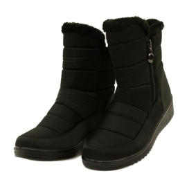 News Cizme de zăpadă izolate negre de damă cu fermoar NOUTĂȚI negru 6