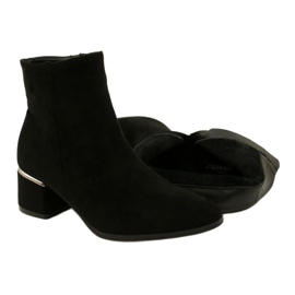 Evento Cizme din piele intoarsa cu decor argintiu, Negru 23BT35-6420 5 Evento Cizme din piele intoarsa cu decor argintiu, Negru 23BT35-6420 5