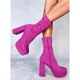 Cizme cu platforma Baldacci Fuchsia roz 4