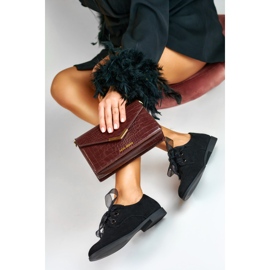 La.Fi Pantofi eleganti din piele intoarsa negru 2