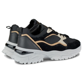 Tenisi de dama negri pe talpa alba negru 1