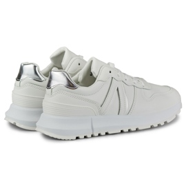 Adidași albi de damă cu ornamente argintii 1