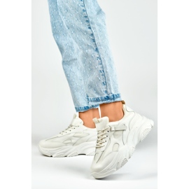 Adidasi de dama bej cu talpa groasa negru 2 Adidasi de dama bej cu talpa groasa negru 2