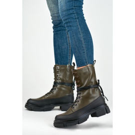 Cizme de damă Garlin cu cravată înaltă negru 2 Cizme de damă Garlin cu cravată înaltă negru 2