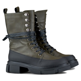 Cizme de damă Garlin cu cravată înaltă negru 1 Cizme de damă Garlin cu cravată înaltă negru 1