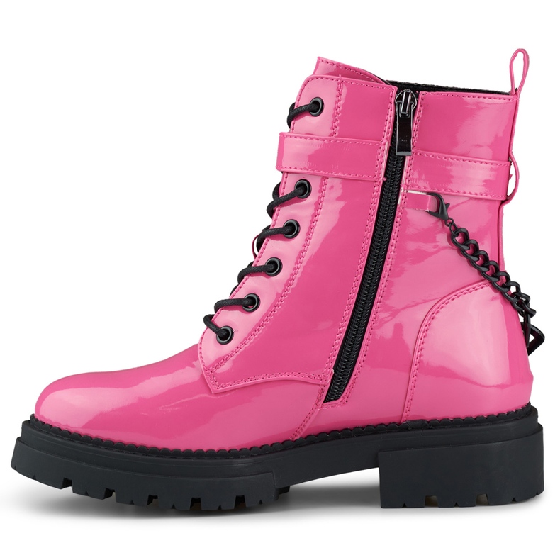 Lucrator de dama roz lacuit cu lant detasabil 1 Lucrator de dama roz lacuit cu lant detasabil 1