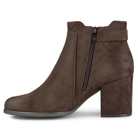 Cizme maro de dama cu catarama 1 Cizme maro de dama cu catarama 1