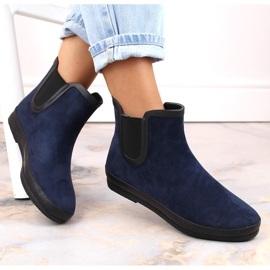 Cizme de ploaie cizme impermeabile slip-on Cizme Jodhpur bleumarin Potocki RB36063 albastru 1
