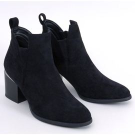 Hallie Cizme negre din piele intoarsa cu toc negru 1