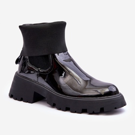 Cizme Jodhpur lăcuite pentru femei Pavo negru 1