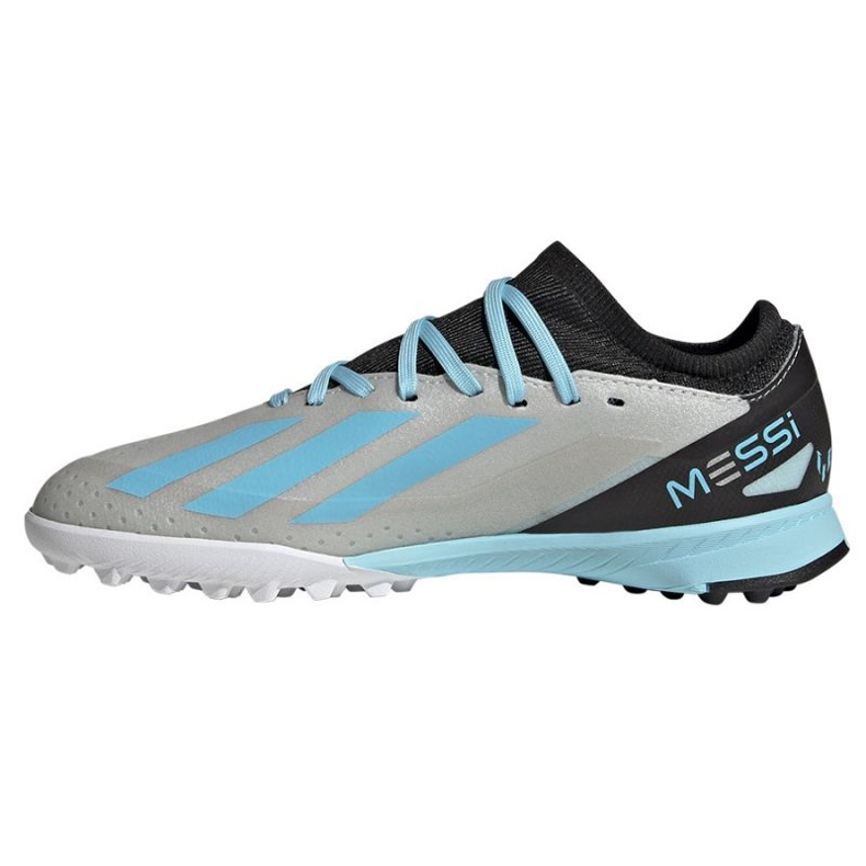 Pantofi de fotbal Adidas X Crazyfast Messi.3 Tf Jr IE4073 gri nuanțe de gri 1
