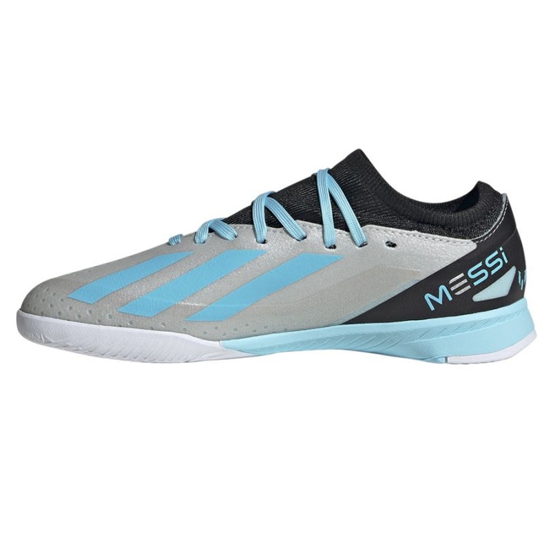 Pantofi de fotbal Adidas X Crazyfast Messi.3 In Jr IE4075 argint 1