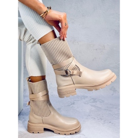 Botine elastice Shaffer Khaki bej 3