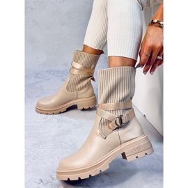 Botine elastice Shaffer Khaki bej 2